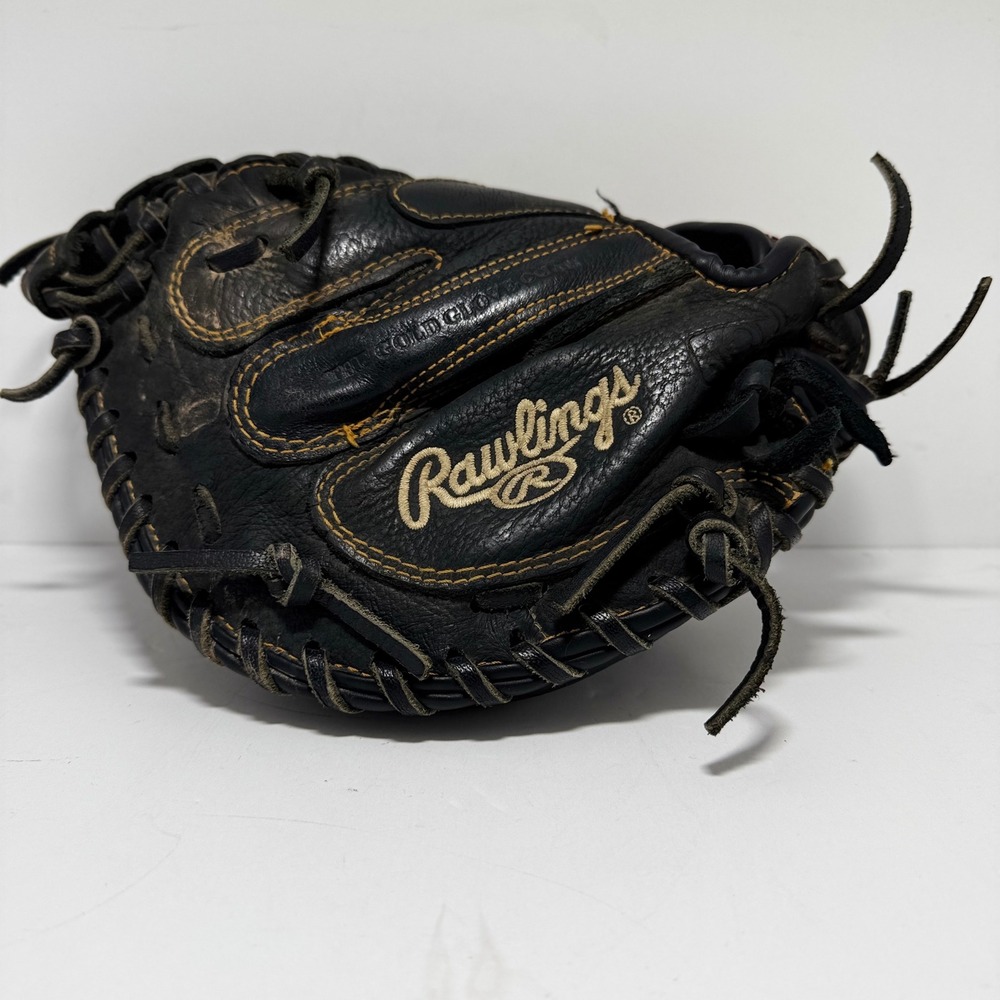 Rawlings Renegade Catcher Mitt 32.5 Inch Black Leather Baseball Glove RCM325B